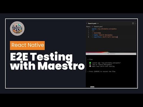 Test Your Entire React Native App with Maestro | E2E Testing Tutorial