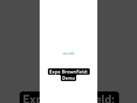 React Native embedded inside a native iOS app using Expo Brownfield | #nativeapp #reactnative #expo